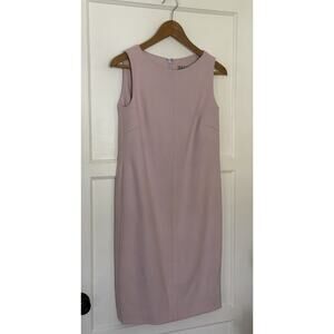 Vintage Rachel Yang 90s Y2k Wool Shift Dress Sleeveless Office Purple Pink Sz 2